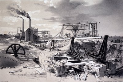 Pompes, puits de ventilation, tunnel de Kilsby, Northamptonshire, 15 juillet 1837 - John Cooke Bourne