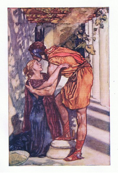 Persée se lança dans sa grande aventure, de La Porte de la Romance publié par Thomas Nelson & Sons - John Copley