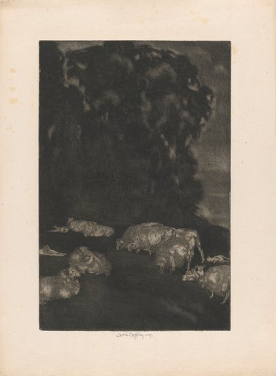 Moutons au crépuscule - John Copley