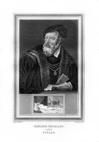 Tiziano Vecelli Titien, peintre de la Haute Renaissance italienne, 1825 - John Corner