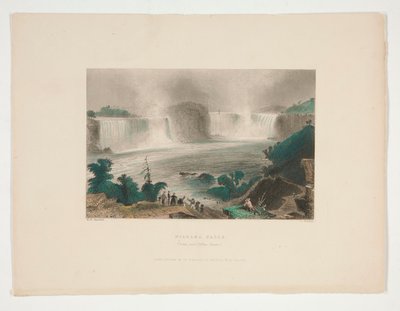 Chutes du Niagara (Près de Clifton House), illustration pour Nathaniel Parker Willis - John Cousen