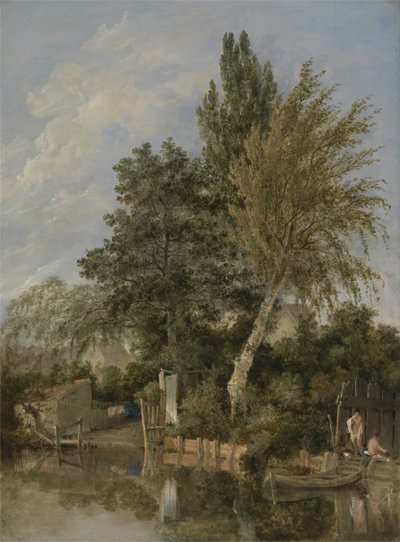 Scène de rivière avec des garçons se baignant, c.1817 - John Crome
