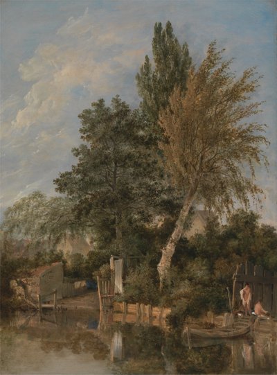 Garçons se baignant dans la rivière Wensum, Norwich - John Crome