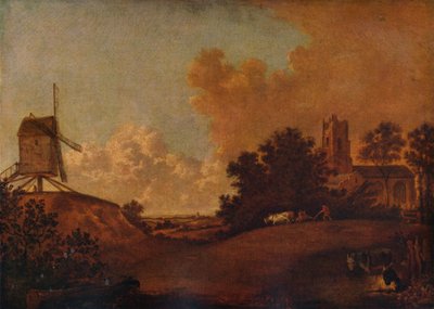 Vieille église et moulin d