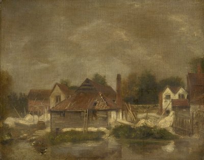 Cabanes et vieilles maisons sur la Yare, c.1803 - John Crome