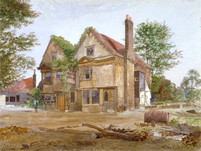 Vue de face de Basing Manor House, Peckham High Street, Camberwell, Londres - John Crowther