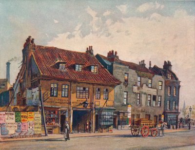 Maisons du côté ouest de Church Street, Lambeth, Lambeth Bridge Road, Londres, vers 1874 1926 - John Crowther