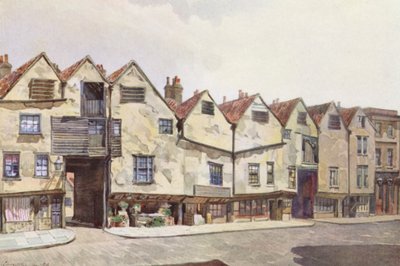 Londres perdu : anciens logements dans la rue Bermondsey - John Crowther