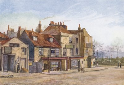 Londres perdu : Rue Lawrence, Chelsea, coin sud-est (lithographie en couleur) - John Crowther