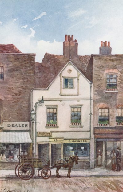 Londres perdu : Poissonnerie de Maunder, No 72 Cheyne Walk, Chelsea - John Crowther