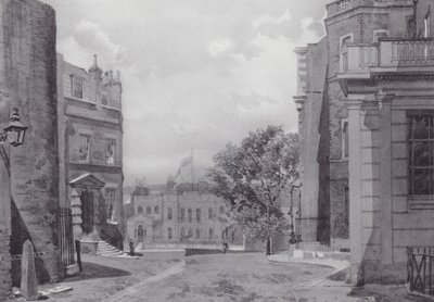 Londres perdu : Whitehall Yard, maison de Vanbrugh en arrière-plan - John Crowther