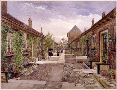 Maisons de retraite des pelletiers, Mile End Road, Stepney, Londres - John Crowther