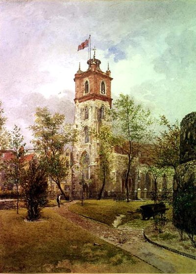Vue sud-ouest de Saint-Gilles, Cripplegate - John Crowther