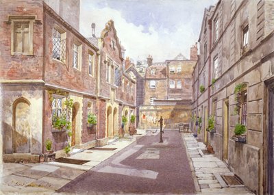 Vue des hospices à Cock Court, Jewry Street, City of London, 1886 - John Crowther