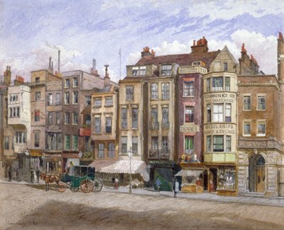 Vue des locaux commerciaux dans le Strand, Westminster, Londres, 1881 - John Crowther