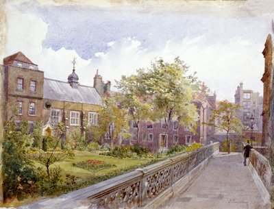 Vue de Staple Inn et du jardin, Londres - John Crowther