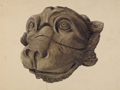 Gargouille tête de chat - John Davis