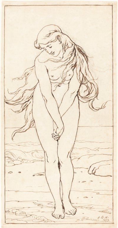 Nu debout avec les bras croisés - John Dawson Watson