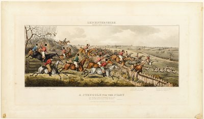 Une lutte pour le départ, planche une de The Leicestershire Hunt - John Dean Paul