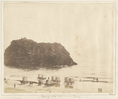 Baignade sur les plages du sud, Tenby. - John Dillwyn Llewelyn