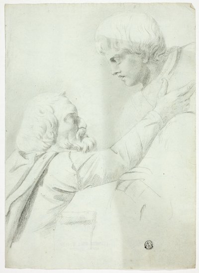 Homme et garçon barbus (de Bas-Relief) - John Downman