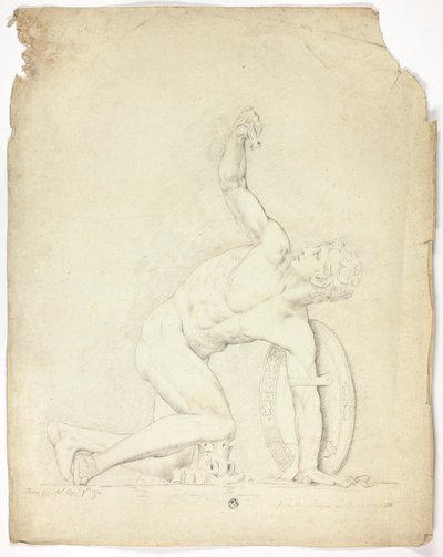 Guerrier blessé de la statue à Rome - John Downman