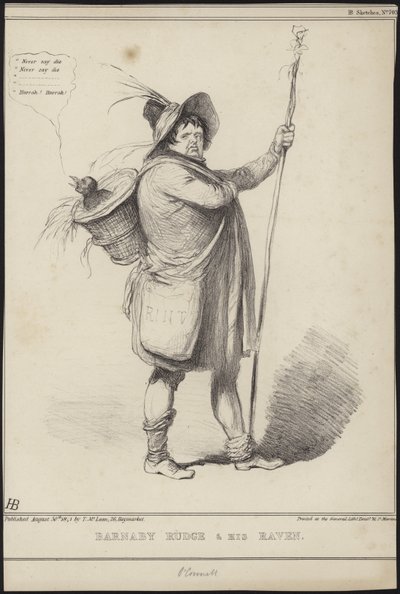 Barnaby Rudge et son corbeau, illustration de 