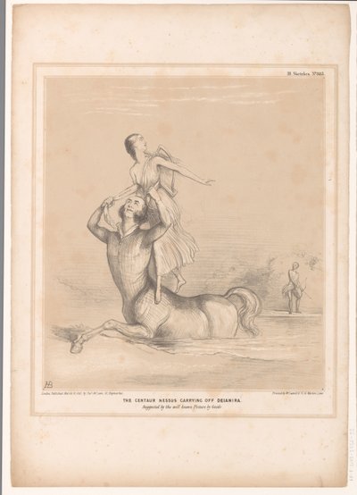 Caricature avec Lord Bentinck en tant que centaure Nessus - John Doyle