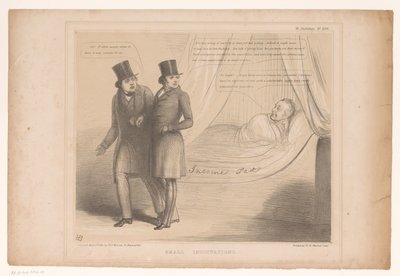 Caricature de Peel dans un lit confortable - John Doyle