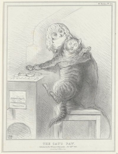 Caricature de Talleyrand et Palmerston, 1832 (Political Sketches) - John Doyle