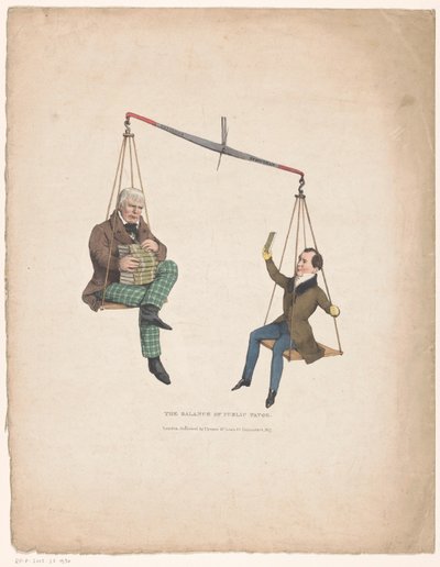 Balance avec les écrivains Walter Scott et Thomas Moore - John Doyle