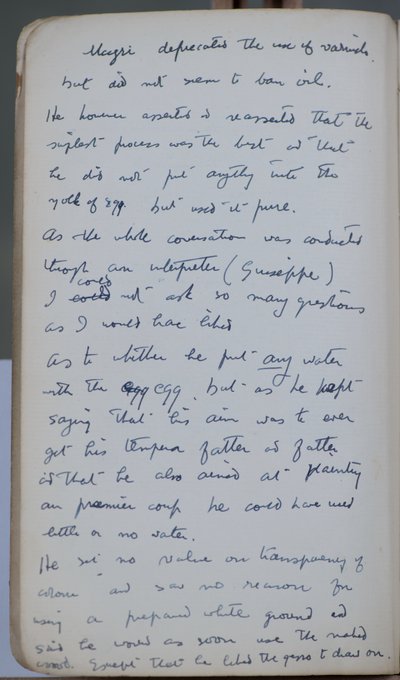 Carnet de croquis contenant 60 croquis et illustrations, écrits sur la peinture à la tempera et les artistes dont Botticelli - John Duncan