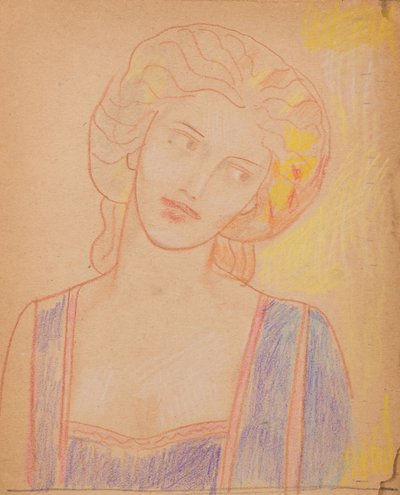 Sans titre [Figure féminine médiévale] - John Duncan