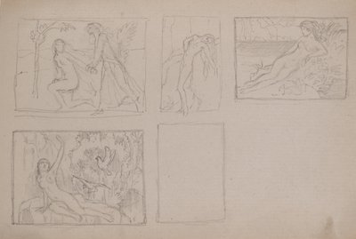 Sans titre [Figures nues dans un paysage] - John Duncan