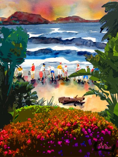 Rencontre sur une plage tropicale - John Dunn