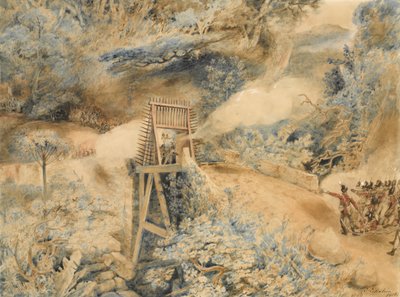 Le 3e Régiment des Antilles tire sur les troupes françaises à une tête de pont, sur l