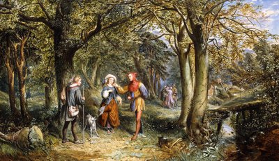 Une Scène de "Comme il Vous Plaira": Rosalind, Celia et Jacques dans la Forêt d
