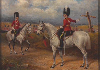 Deux officiers montés des 2e Dragons (Royal Scots Greys) - John Edward Chapman Mathews