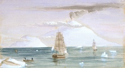 Île Beaufort et Mont Erebus. Découvert le 28 janvier 1841 - John Edward Davis