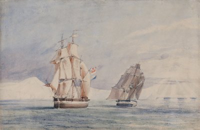 Les navires H.M. Erebus et Terror dans la mer de Ross - John Edward Davis