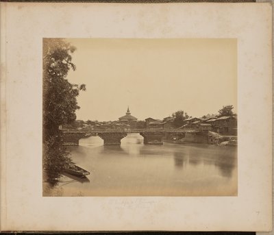 Un pont à Srinaggar sur la Jhelum - John Edward Saché