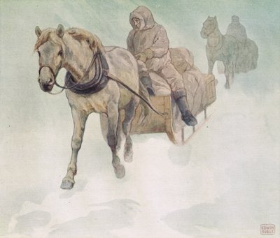 Traîneau à cheval, illustration de 