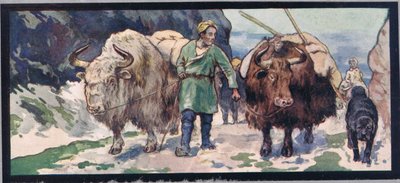 Yaks de montagne, illustration de 