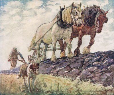 Labourer le champ, illustration de 