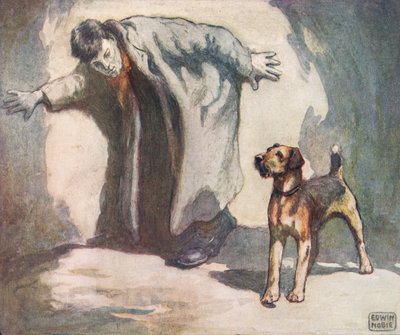 Chien policier au travail, illustration de 