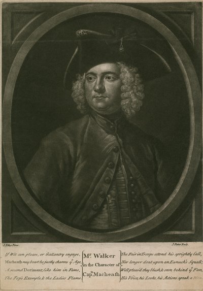 M. Walker dans le rôle du capitaine Macheath - John Ellys