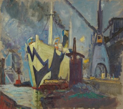 Un navire dans les docks, fin du 19e siècle - milieu du 20e siècle - John Everett