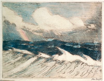 Paysage marin - vagues bleu pâle 