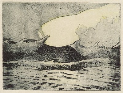 Paysage marin - mer très agitée, 20e siècle - John Everett