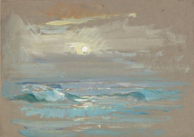Paysage marin. Clair de lune sur une mer calme, fin 19e siècle - milieu 20e siècle - John Everett